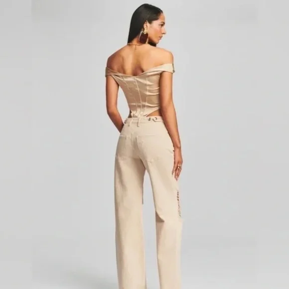 Retrofete Rozik Silk Corset Bodysuit